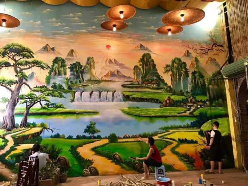 Vẽ Tranh Tường Phong Thủy Mang Đến Nhiều 'Vận May - Tài Lộc