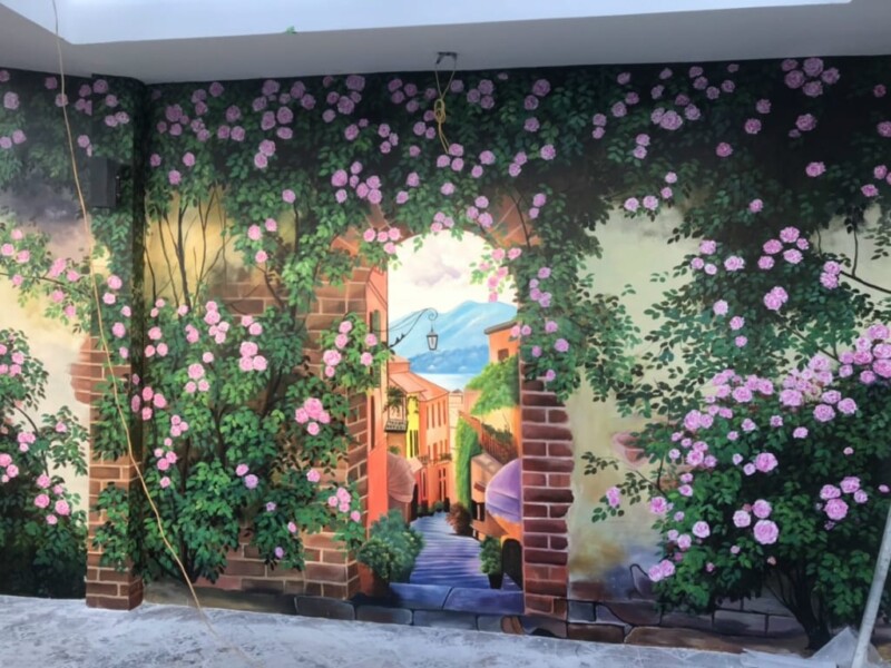 Vẽ tranh tường 3D ấn tượng