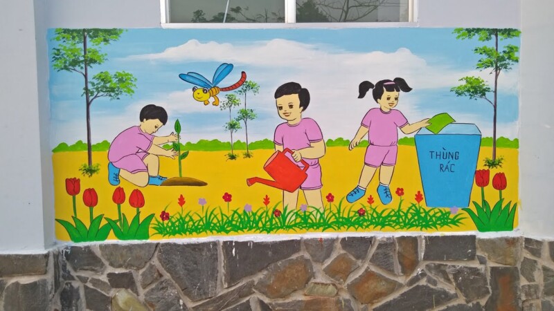 TOP 150+ Mẫu Vẽ Tranh Tường Mầm Non Thú Vị Nhất
