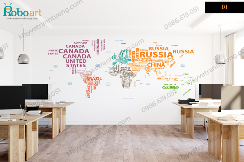 30+ Mẫu Tranh Bản Đồ Trang Trí Văn Phòng Ấn Tượng Nhất