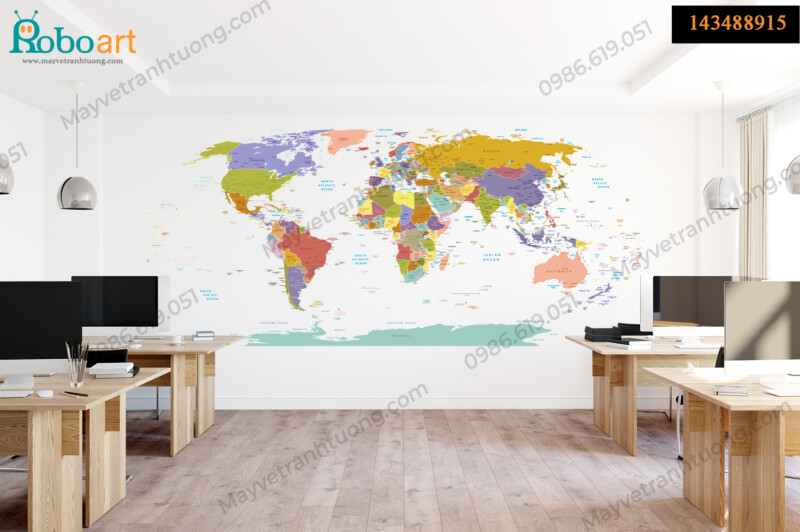 30+ Mẫu Tranh Bản Đồ Trang Trí Văn Phòng Ấn Tượng Nhất