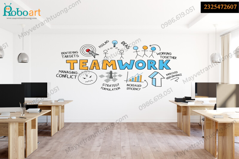 Dịch Vụ In Tranh Tường Văn Phòng Công Ty Bằng Máy Giá Rẻ