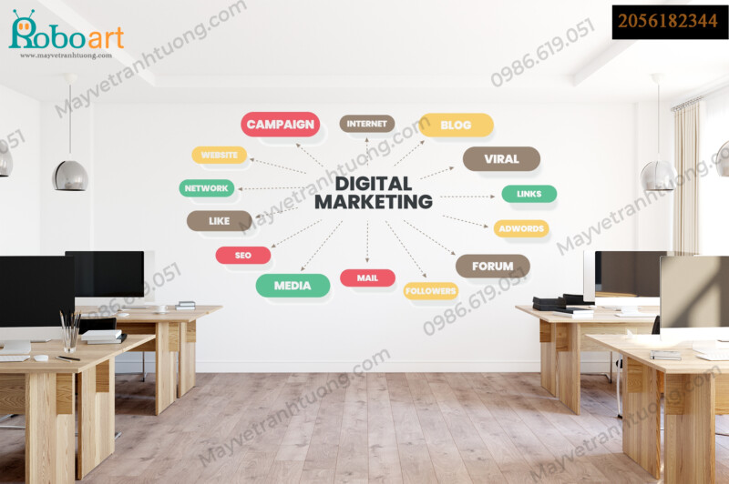 Dịch Vụ In Tranh Tường Văn Phòng Công Ty Bằng Máy Giá Rẻ