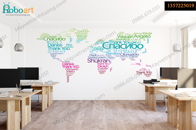Dịch Vụ In Tranh Tường Văn Phòng Công Ty Bằng Máy Giá Rẻ