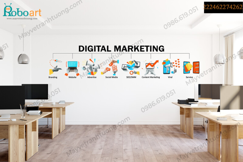 Dịch Vụ In Tranh Tường Văn Phòng Công Ty Bằng Máy Giá Rẻ