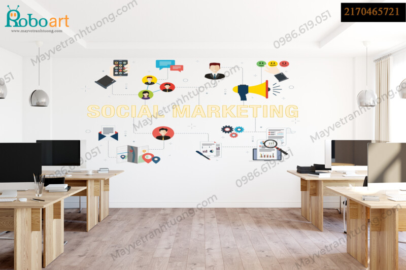 Dịch Vụ In Tranh Tường Văn Phòng Công Ty Bằng Máy Giá Rẻ