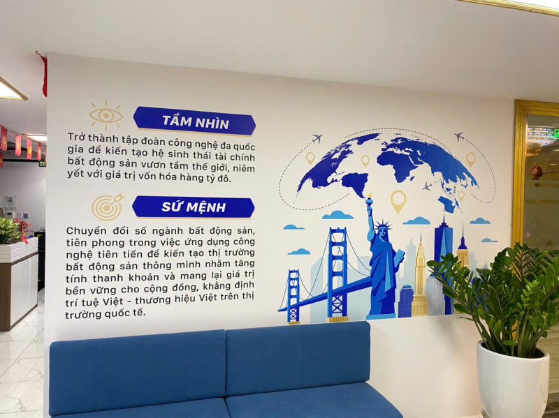 Vẽ tranh tường bằng máy theo yêu cầu