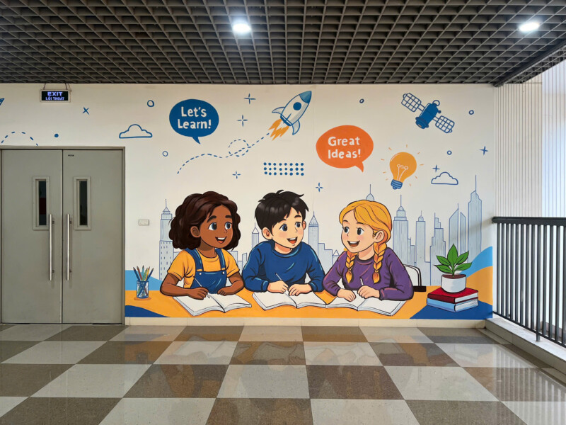 Dự Án Thi Công Vẽ Tranh Tường Cho Inspiring Global Minds