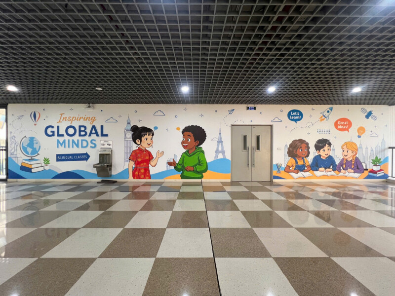 Dự Án Thi Công Vẽ Tranh Tường Cho Inspiring Global Minds