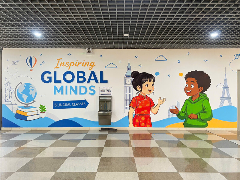 Dự Án Thi Công Vẽ Tranh Tường Cho Inspiring Global Minds